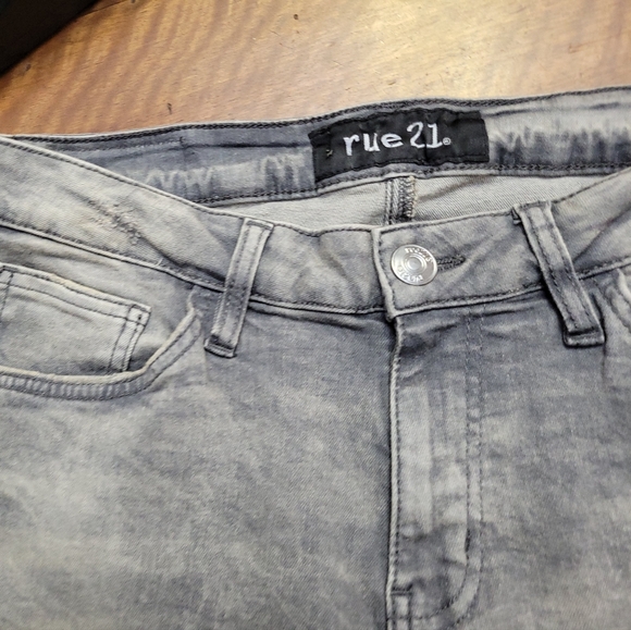 RUE 21 Men's Jeans Skinny Supreme Flex 30 x 32 Blue/Grey Distressed destroyed - Picture 5 of 10
